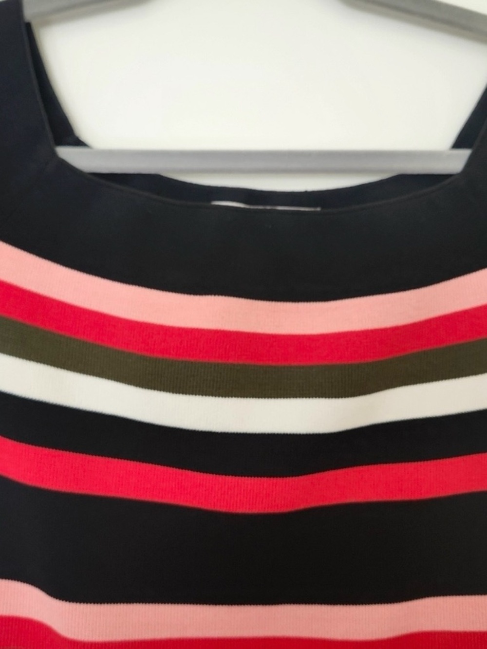 Scripted Striped Off The Shoulder Sweater Crop Top Medium - Picture 4 of 7